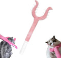 Blue plush cat wand toy with foam-filled tip on a 70cm handle