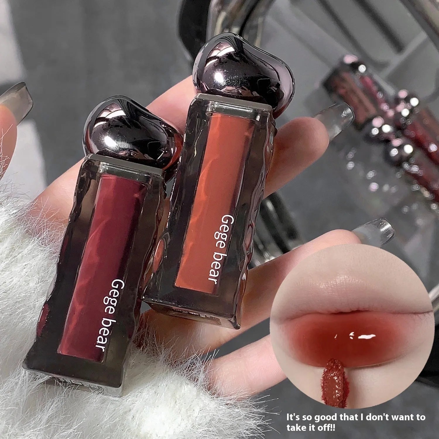 Glacier Lava Lip Lacquer water light mirror makeup lip gloss in one of seven colour options