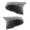 Modified horn rearview mirror shell for BMW 3 Series and 4 Series in paint bright black finish