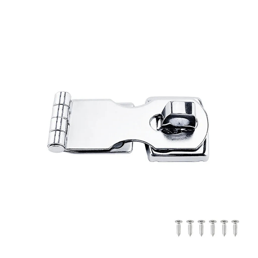Single silver stainless steel lock bolt with marine grade 304 construction for cabinets and doors