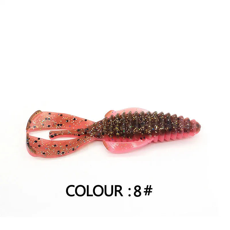 8cm PVC soft plastic fishing lure in multiple colour options for freshwater and saltwater angling