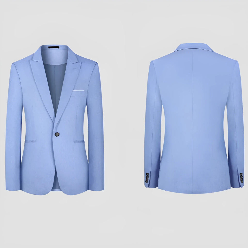 Men's light blue western style casual blazer jacket with fresh youthful design
