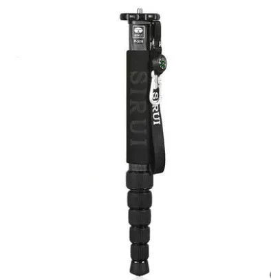 Black carbon fibre SLR camera monopod extended to maximum 1540mm height