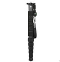 Black carbon fibre SLR camera monopod extended to maximum 1540mm height