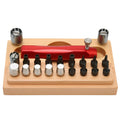 20-piece steel watch repair tool set for barrel opening with extracting tube open model in compact storage case