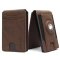 Men's synthetic leather card holder wallet in black, dark brown and light brown colour options