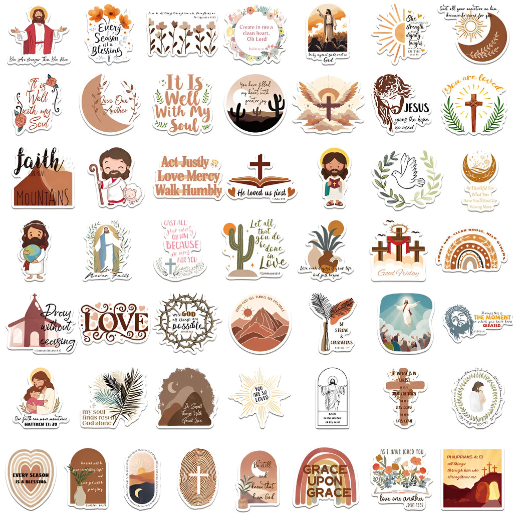 Pack of 50 graffiti stickers with random printed patterns for equipment decoration