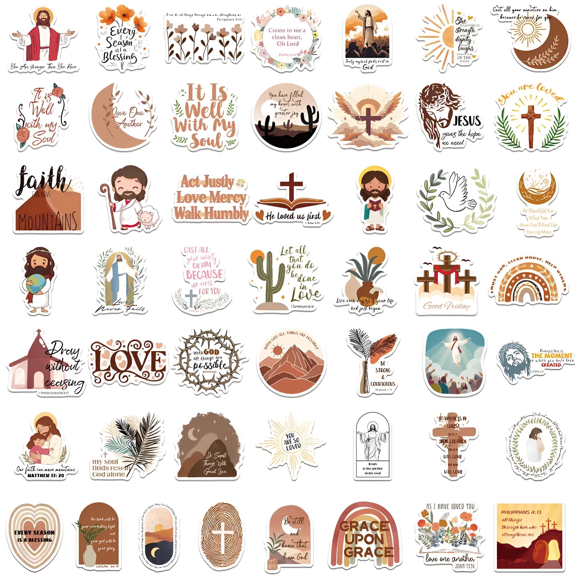 Pack of 50 graffiti stickers with random printed patterns for equipment decoration