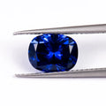Royal blue heart-shaped tiara jewellery setting with cultivated gemstone options