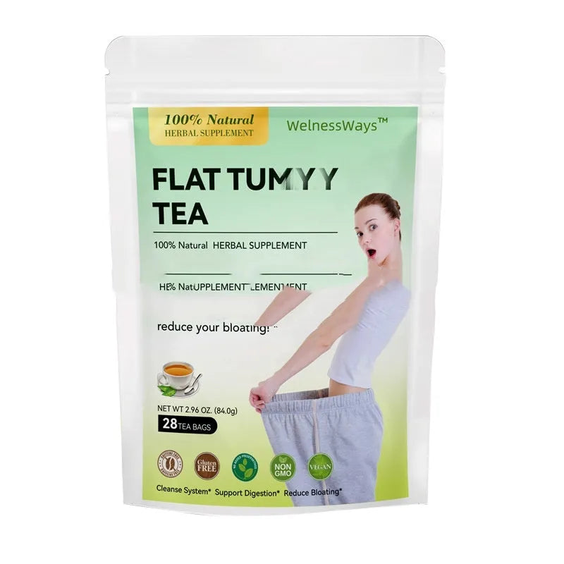 28 Day Slim Flat Tummy Tea collection for women with 16 herbal blends