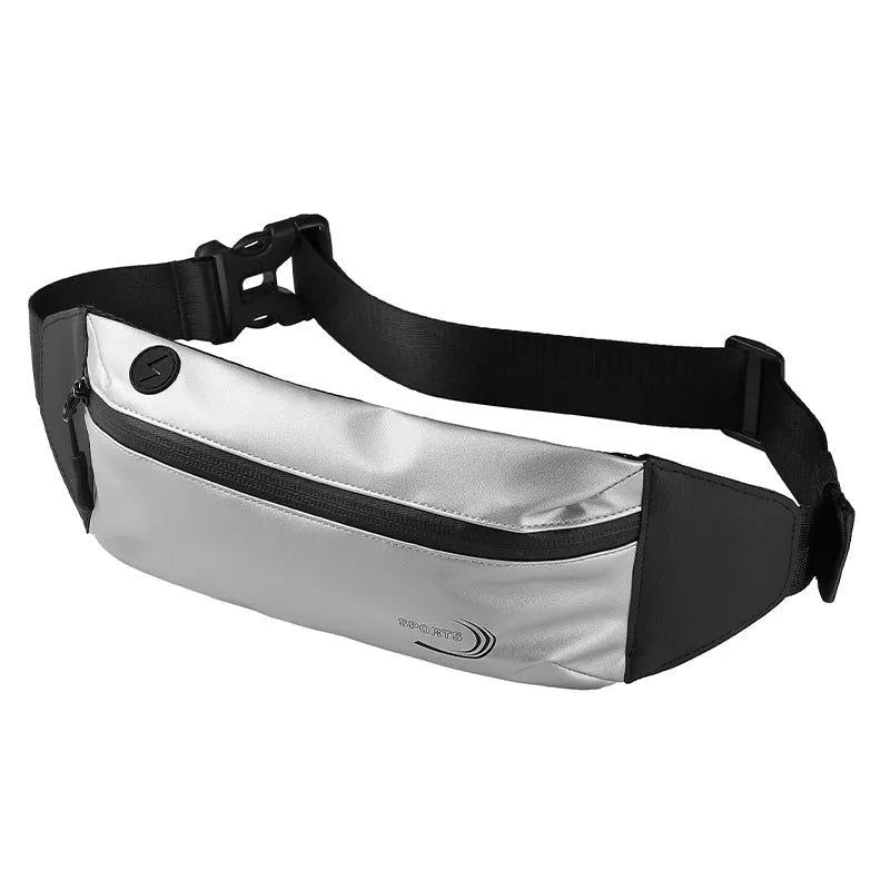 Men's waterproof sports waist bag in Derm Oxford polyester measuring 45cm
