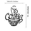 Black wrought iron English letters silhouette wall decoration measuring 26x28cm