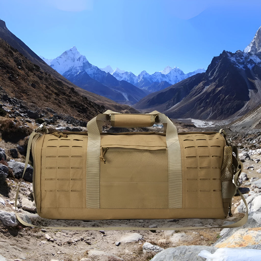 Men's sports handbag with air pillow shoulder strap in Army Green colour