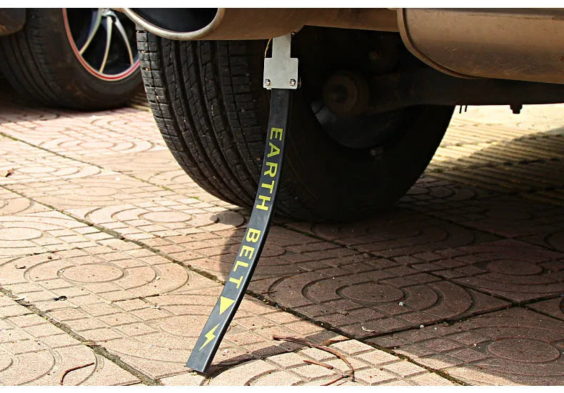 Black car electrostatic grounding chain measuring 370mm with rubber housing and copper wire for vehicle static discharge