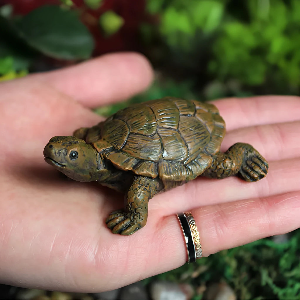 Resin simulation turtle garden decoration ornament with realistic colouration