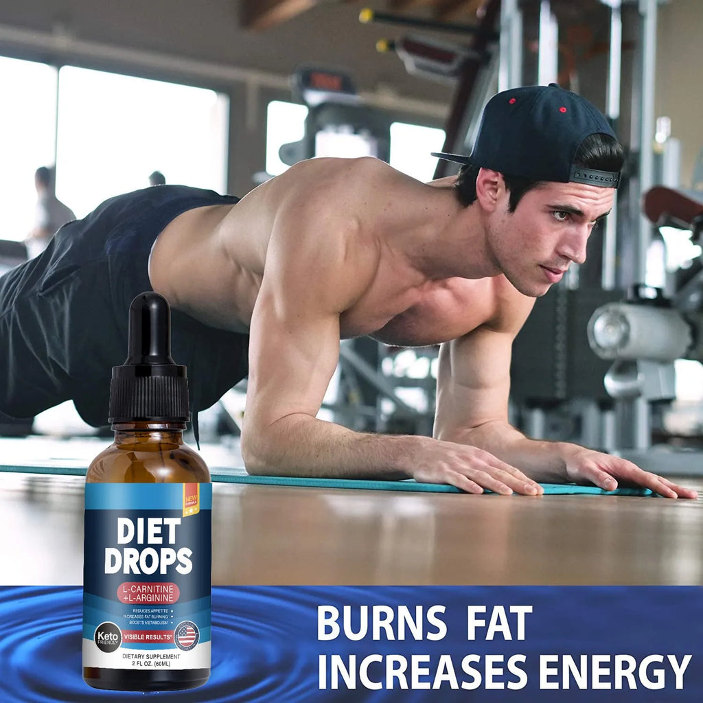 60ml bottle of ketone drops liquid dietary supplement.