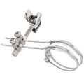 Auxiliary reading glasses mirror clip with metal bracket and glass lenses for attachment to existing spectacles