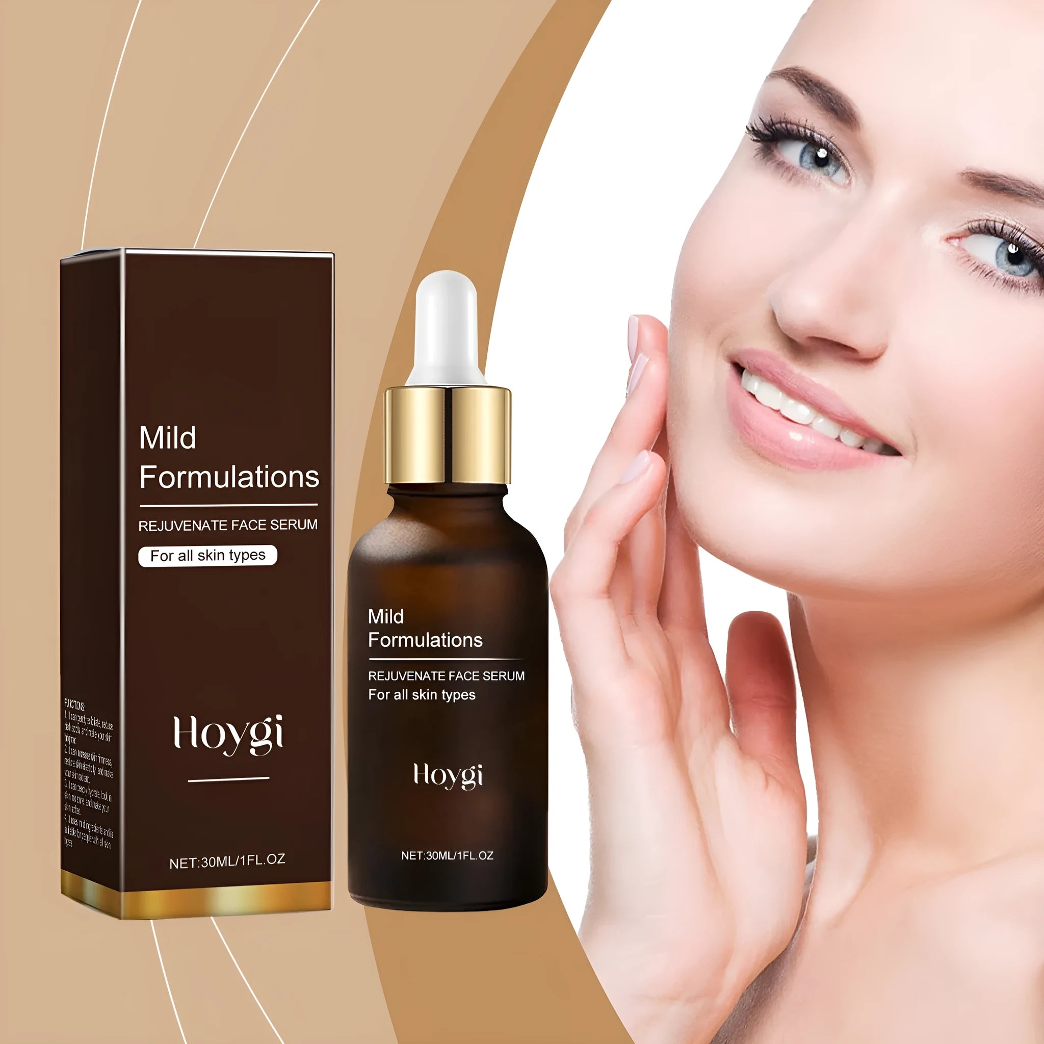 30 ml bottle of facial hydrating essence with arbutin, collagen, and vitamin C on a skincare shelf.