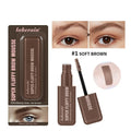 Eyebrow cream tube with six shade options for three-dimensional brow shaping