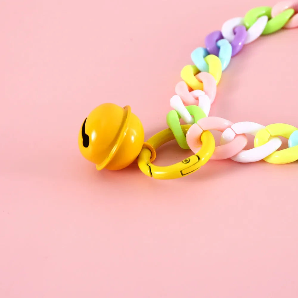 Adjustable plastic pet collar in macaron candy colours for cats, dogs or rabbits
