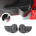 Black aluminium alloy car interior net pocket storage box pair for vehicle organisation