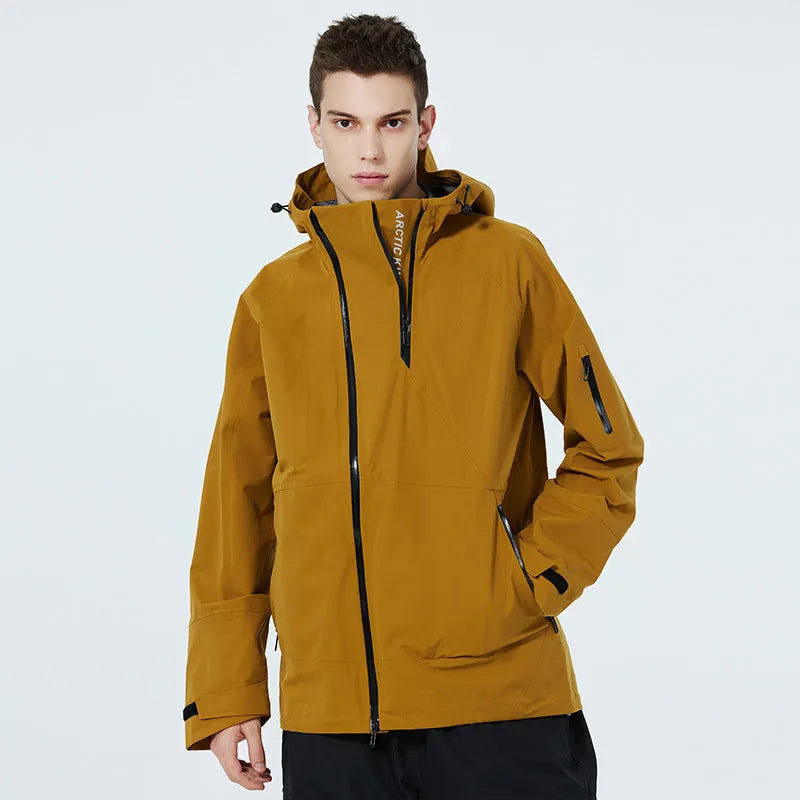 Thin unisex ski suit in windproof waterproof veneer construction for winter sports