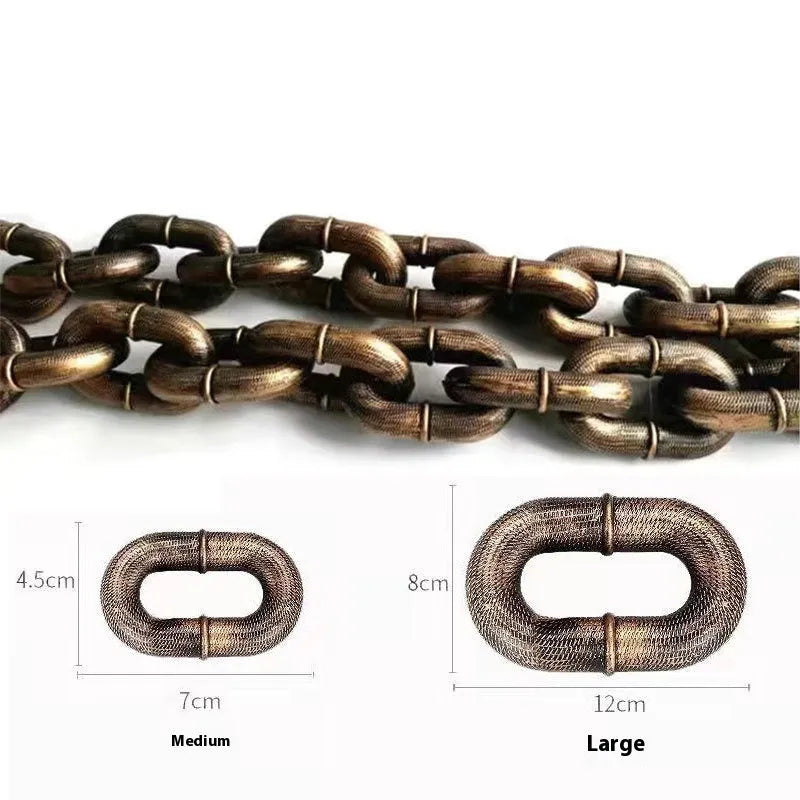 PP plastic dog leash in bronze colour showing clip and handle, with antique silver and black options available.