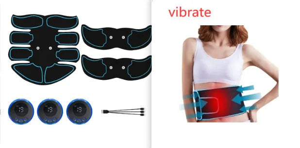 Abdominal muscle patch set with digital display charging K81 unit in three colour options