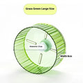 Parrot running wheel toy in transparent plastic showing rotating treadmill design for bird exercise