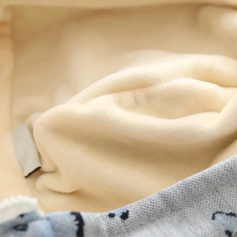 Blue or pink cotton dog sweater with front zipper closure in casual style