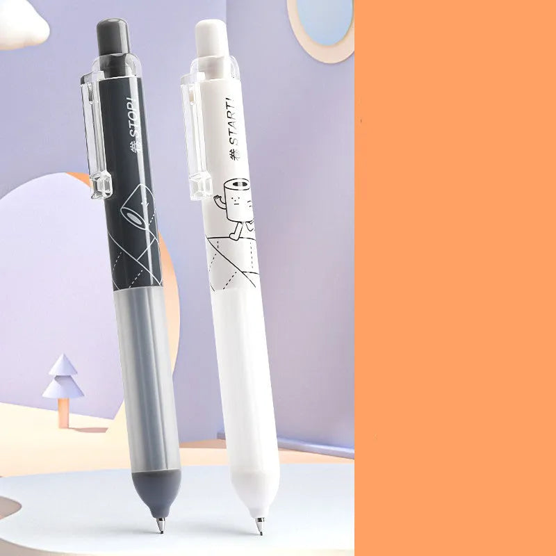 0.5mm automatic pencil with cloud grip design showing black and white colour options