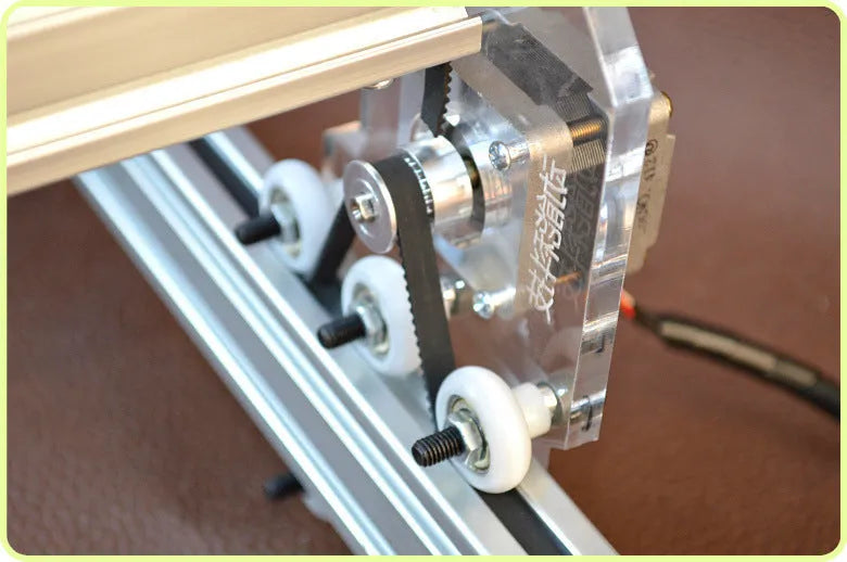 Miniature laser engraving machine with 3000mW power and 400x300mm work area for marking applications