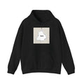 Black loose fit casual hoodie with drop-shoulder sleeves and front kangaroo pocket