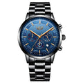 Men's waterproof quartz sports watch in four colour options with 12mm thickness
