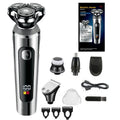USB rechargeable washable beard scraper with digital display and five-in-one base bracket