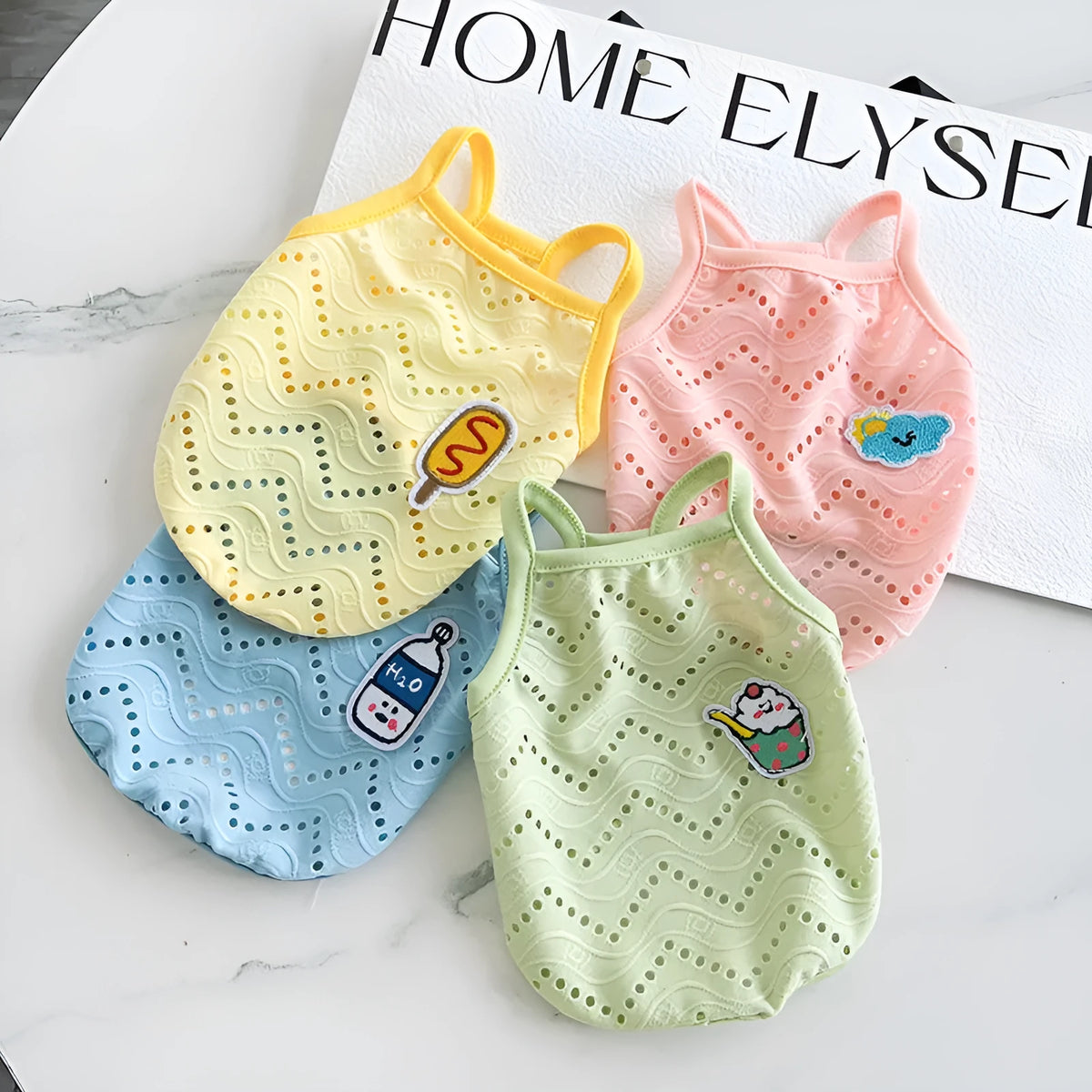 Cool mesh breathable strap pet vest for dogs in multiple colour options