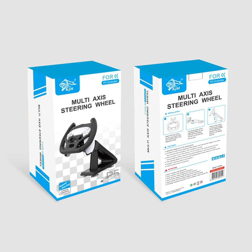Black gamepad steering wheel bracket with suction cup phone mount for Xbox PS4 Switch controllers