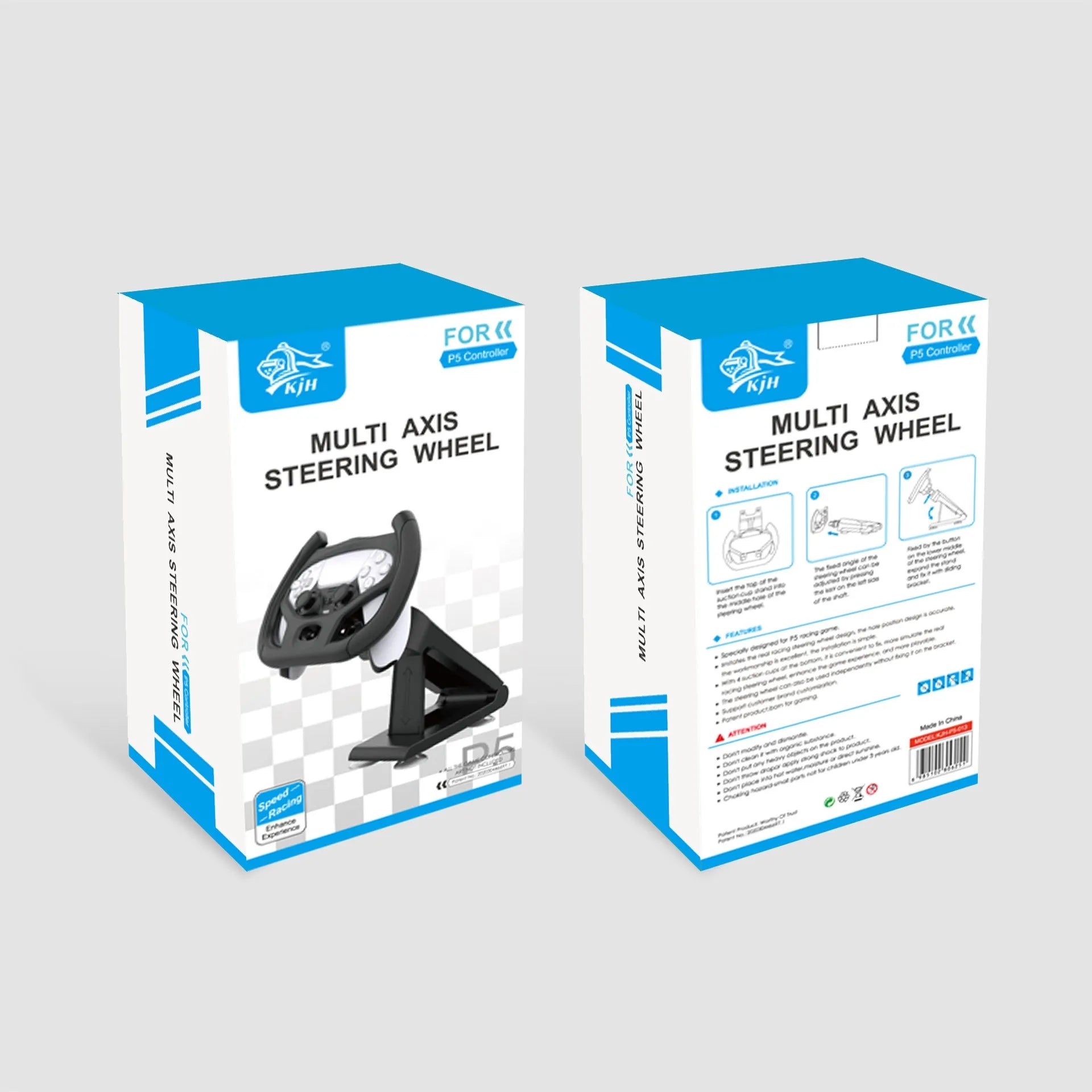 Black gamepad steering wheel bracket with suction cup phone mount for Xbox PS4 Switch controllers