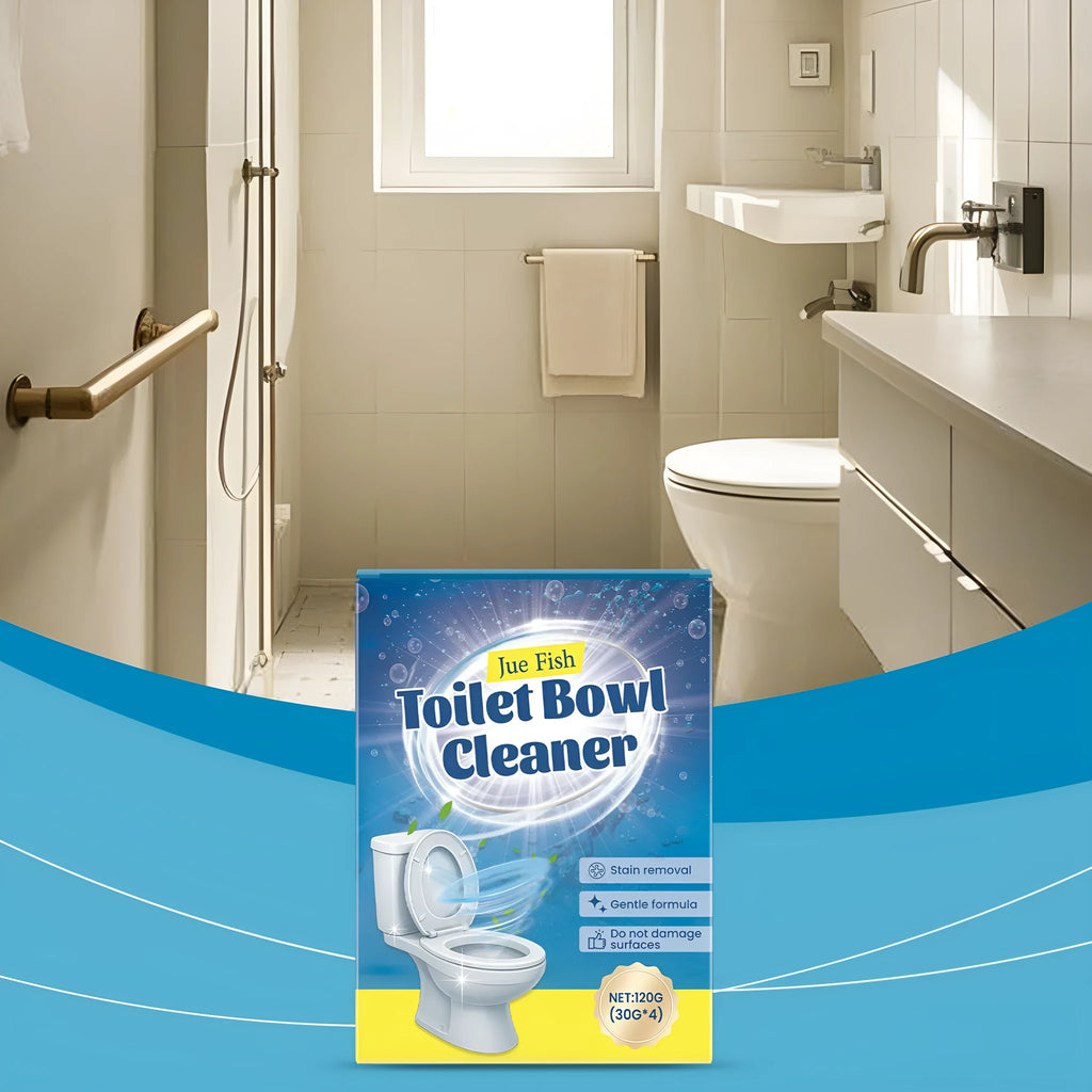 Toilet cleaning powder in four individual 30g sachets, 120g total.