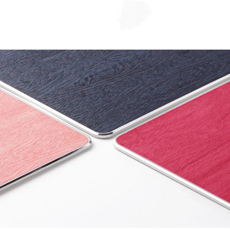 Oversized metal aluminium alloy mouse pad 249 x 200 x 3.2mm with CNC chamfered edge and anti-slip base