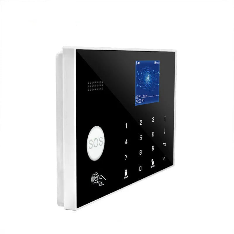 Intelligent WiFi GSM touch button household burglar alarm host unit, style ER G30