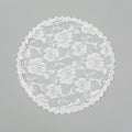 Round floral bridal head veil accessory measuring 30cm in black or white colour