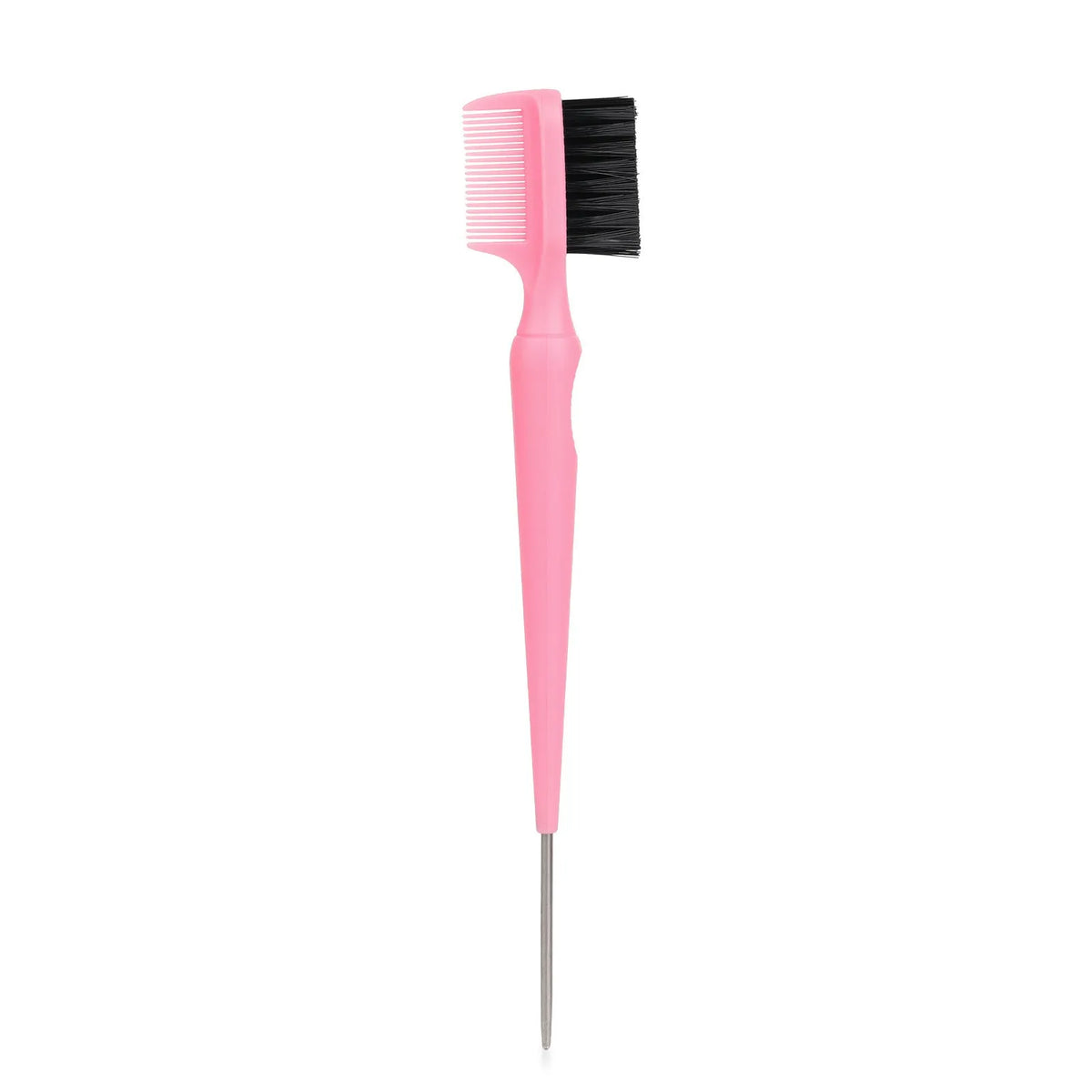 Steel needle eyebrow brush double-headed cleaner in black pink purple with plastic handle over 20cm