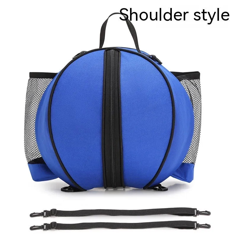 Oxford cloth basketball bag with 9L capacity in various colours and strap styles.