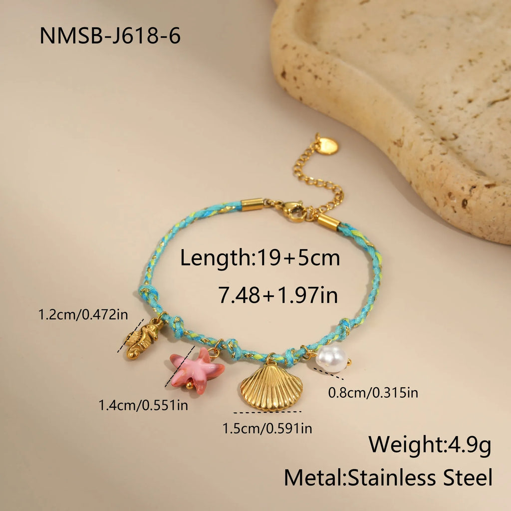 Handmade braided rope titanium steel necklace with a choice of purple moon, pink lock, or blue XINGX electroplated pendant.