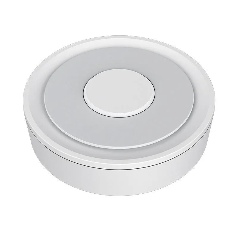 White square ZigBee smart home gateway measuring 78mm with USB power port