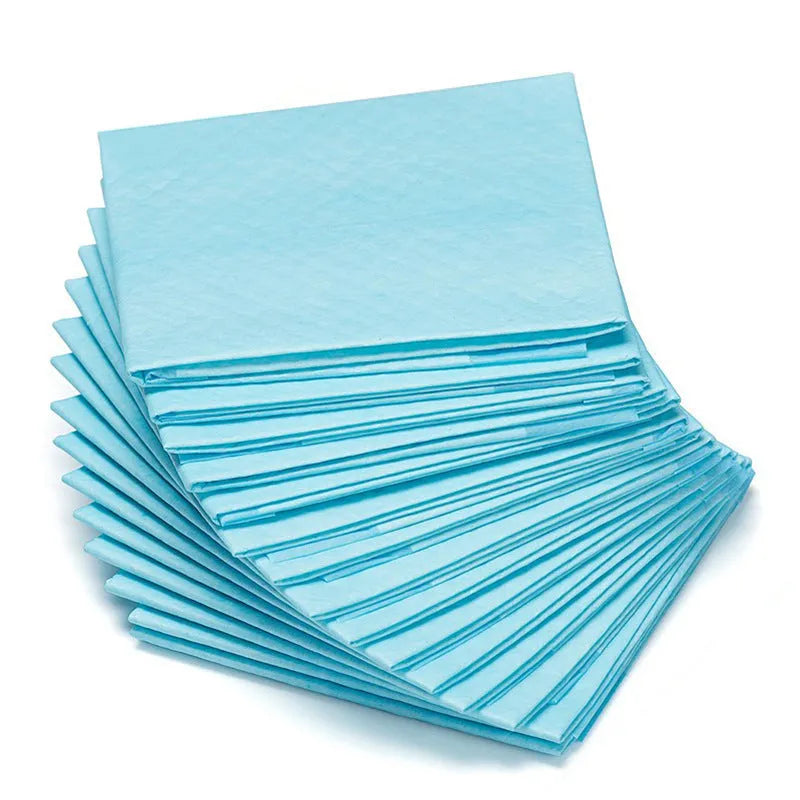 Pack of thick deodorant pet urinal pads for dogs and cats in various sizes.