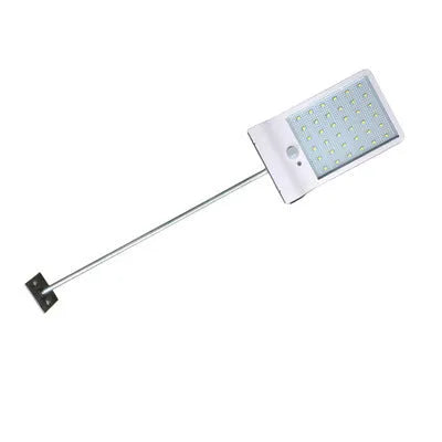 Black and white waterproof solar garden light with LED illumination for outdoor use