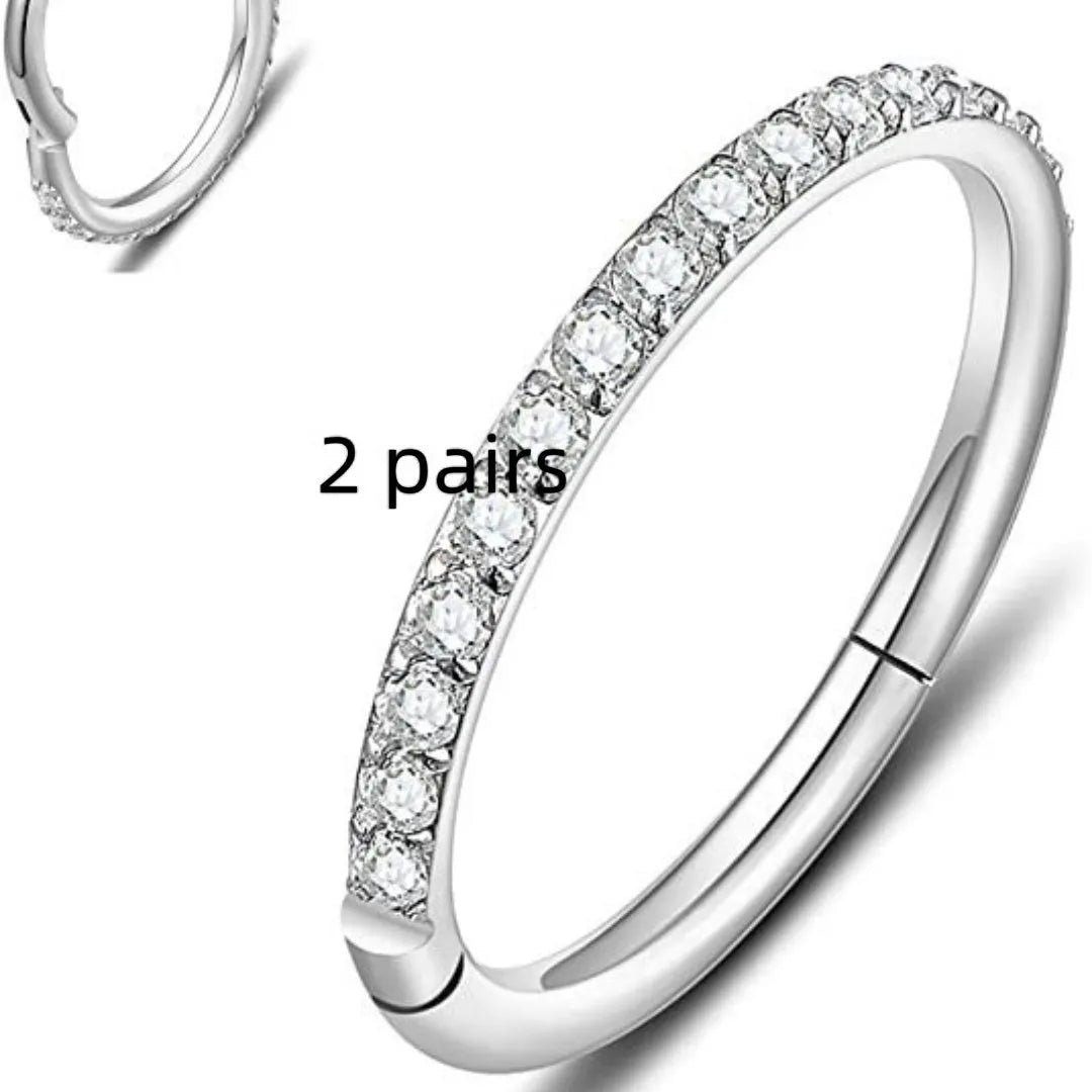 316 stainless steel seamless nose ring hoop in gold, rose gold, silver, and black colour options.