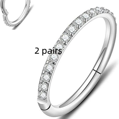 316 stainless steel seamless nose ring hoop in gold, rose gold, silver, and black colour options.
